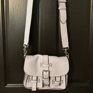 Aimee Kestenberg Genuine Leather Crossbody Light Blue Silver Accents